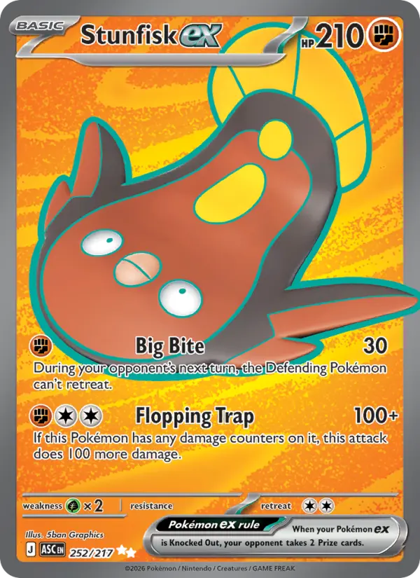 Stunfisk ex, Pokémon card