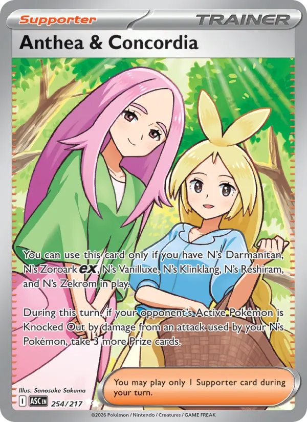 Anthea & Concordia, Pokémon card