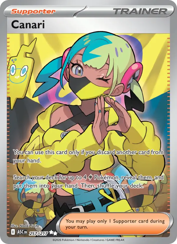 Canari, Pokémon card