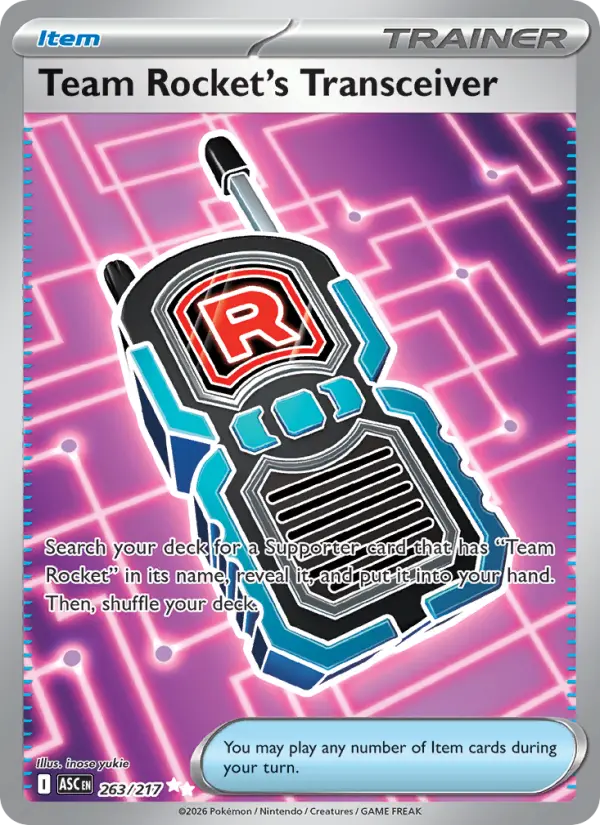 Team Rocket's Transceiver, Pokémon card