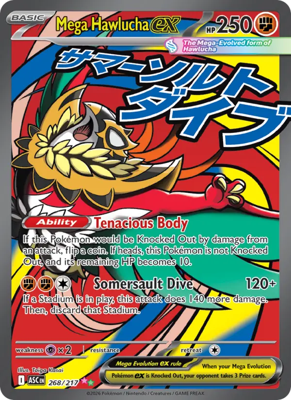 Mega Hawlucha ex, Pokémon card