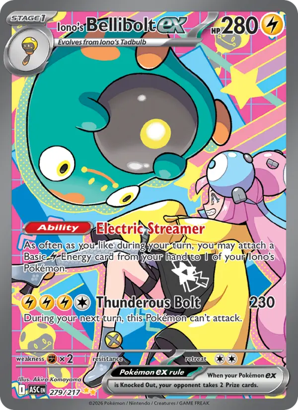 Iono's Bellibolt ex, Pokémon card