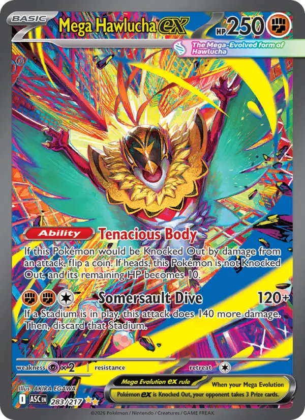 Mega Hawlucha ex, Pokémon card