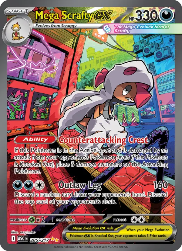 Mega Scrafty ex, Pokémon card