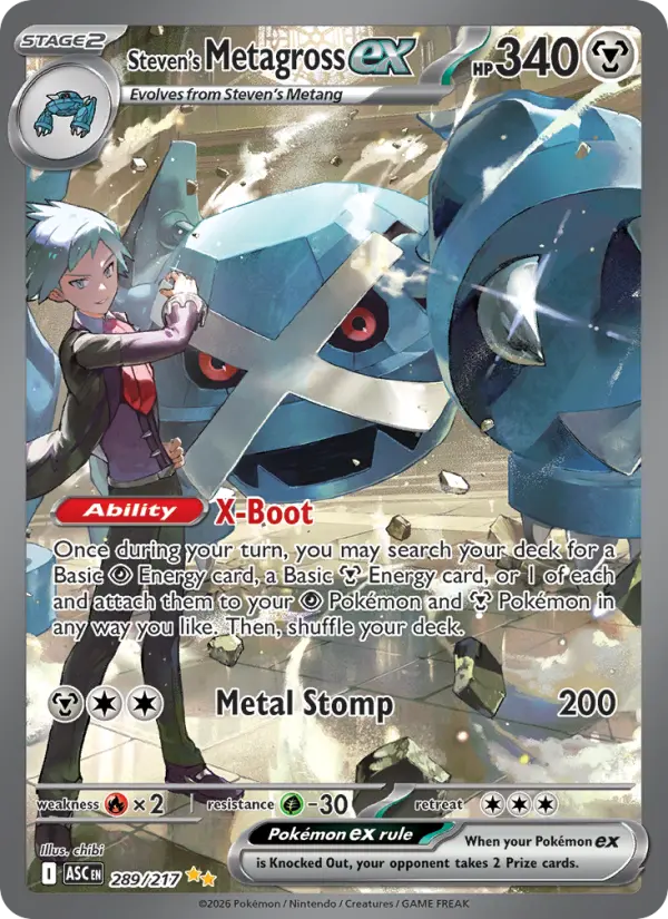 Steven's Metagross ex, Pokémon card