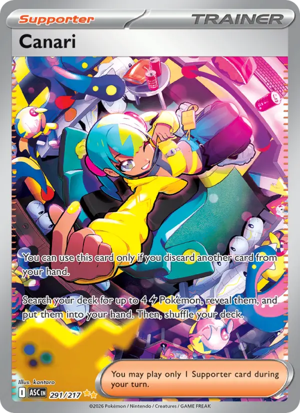 Canari, Pokémon card