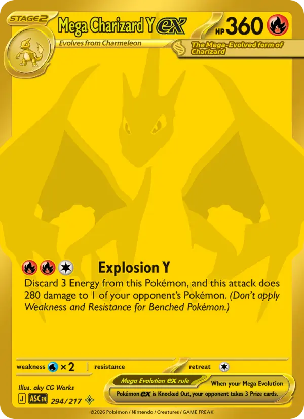 Mega Charizard Y ex, Pokémon card