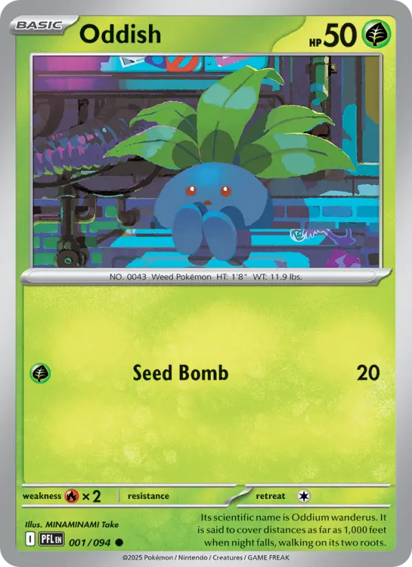 Oddish, Pokémon card