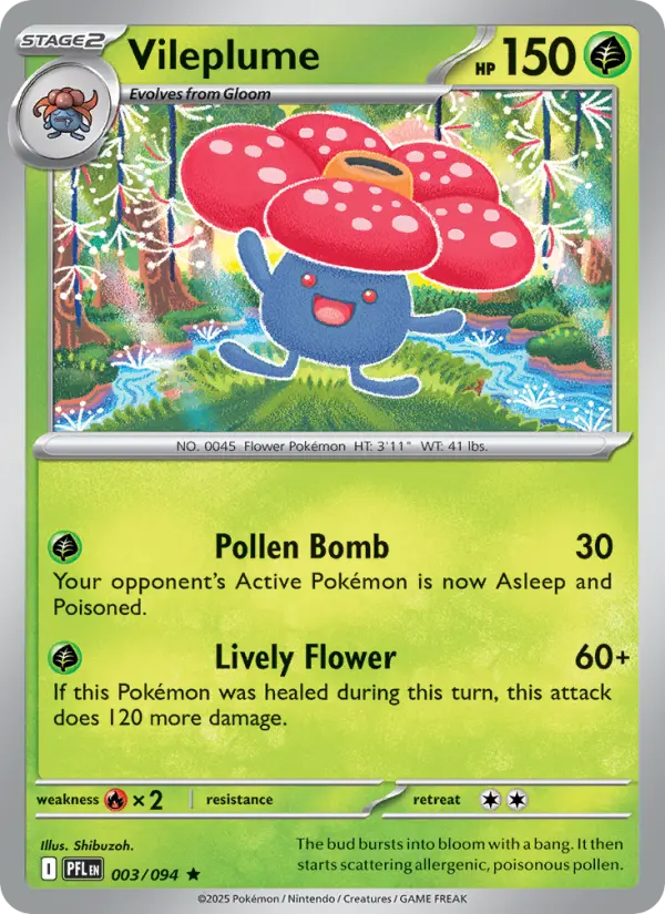 Vileplume, Pokémon card