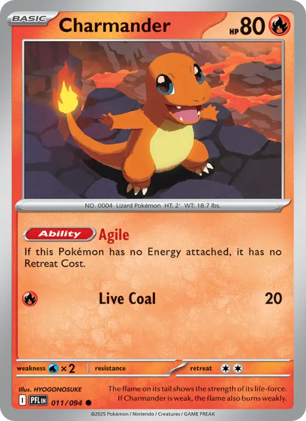 Charmander, Pokémon card