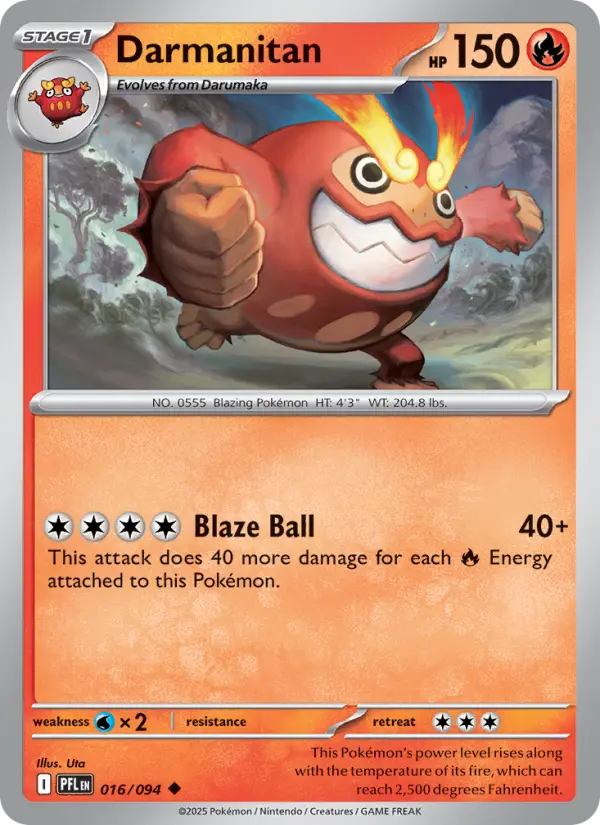 Darmanitan, Pokémon card