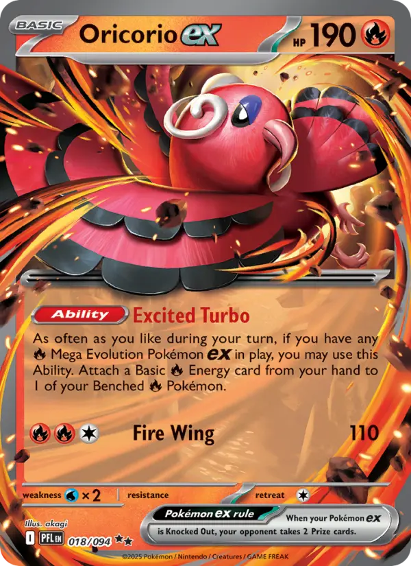 Oricorio ex, Pokémon card