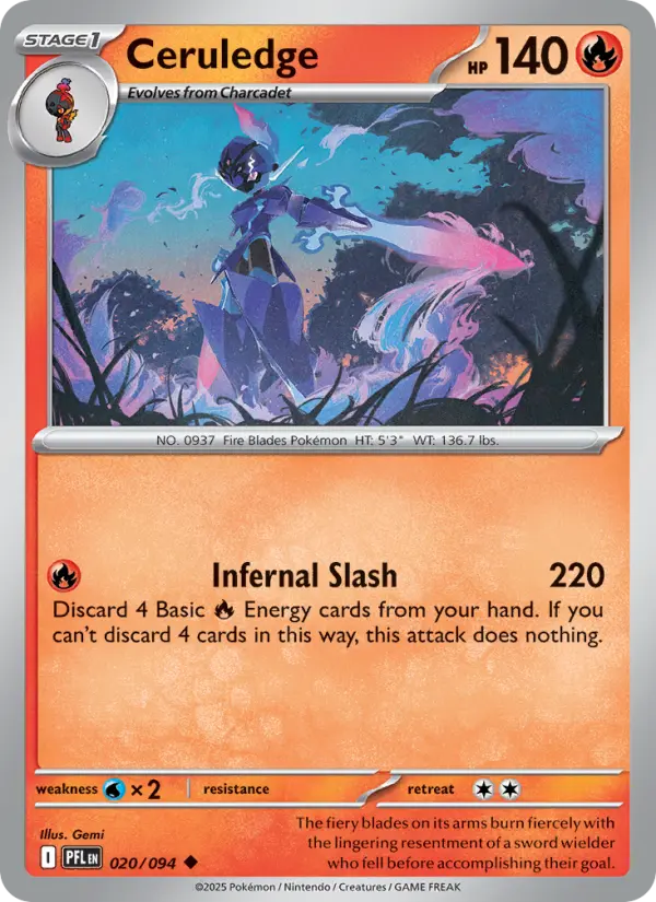 Ceruledge, Pokémon card