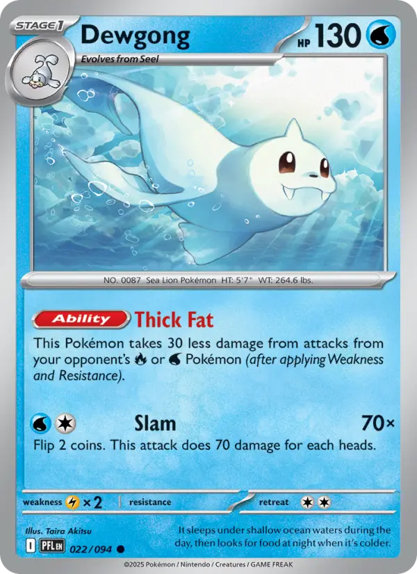 Dewgong, Pokémon card