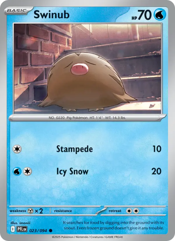 Swinub, Pokémon card