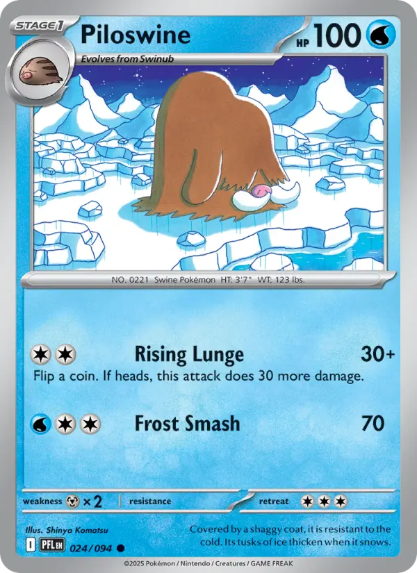 Piloswine, Pokémon card