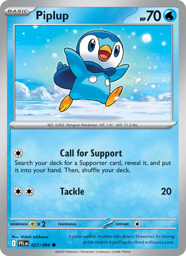 Piplup, Pokémon card