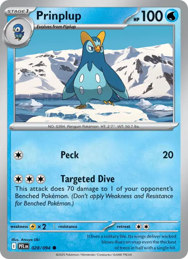 Prinplup, Pokémon card