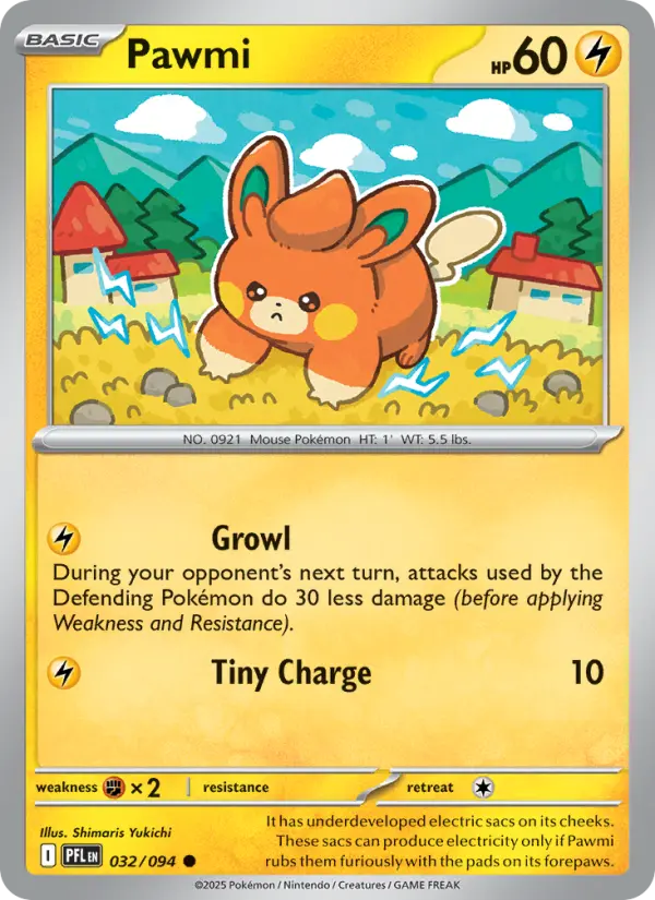 Pawmi, Pokémon card