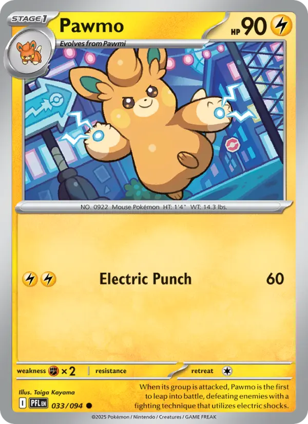 Pawmo, Pokémon card