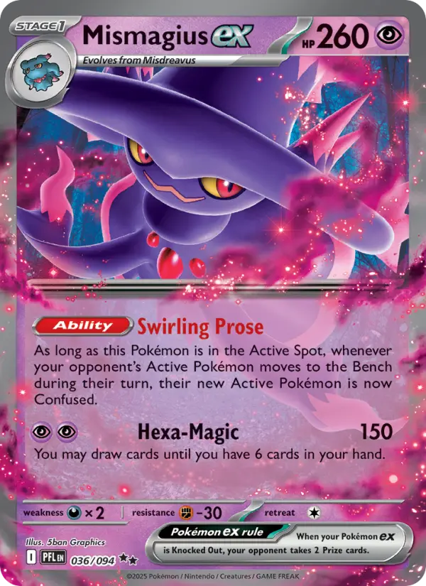 Mismagius ex, Pokémon card