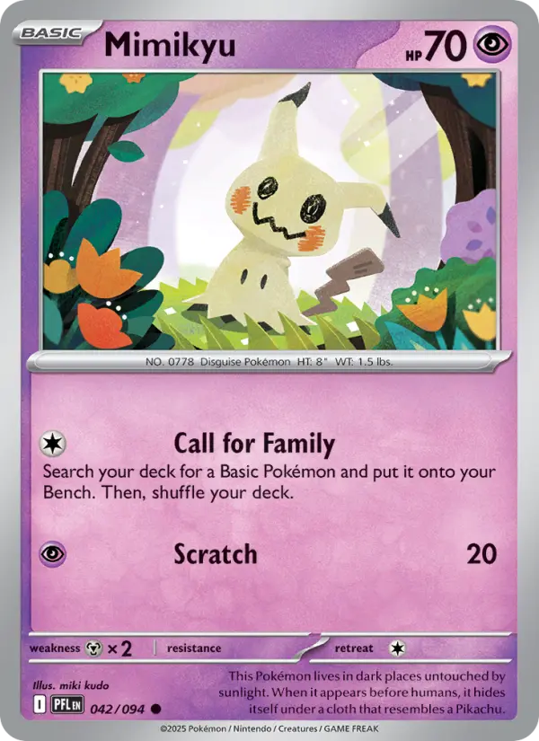 Mimikyu, Pokémon card