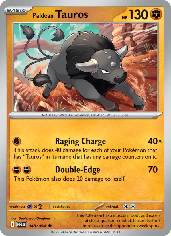 Paldean Tauros, Pokémon card