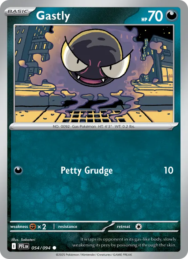 Gastly, Pokémon card