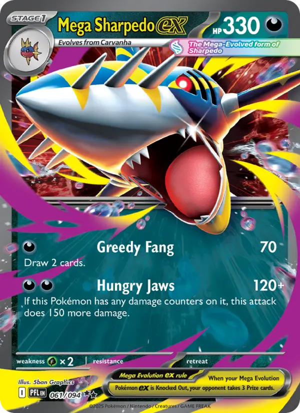 Mega Sharpedo ex, Pokémon card