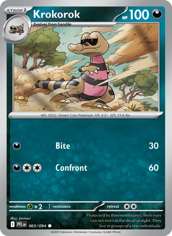 Krokorok, Pokémon card
