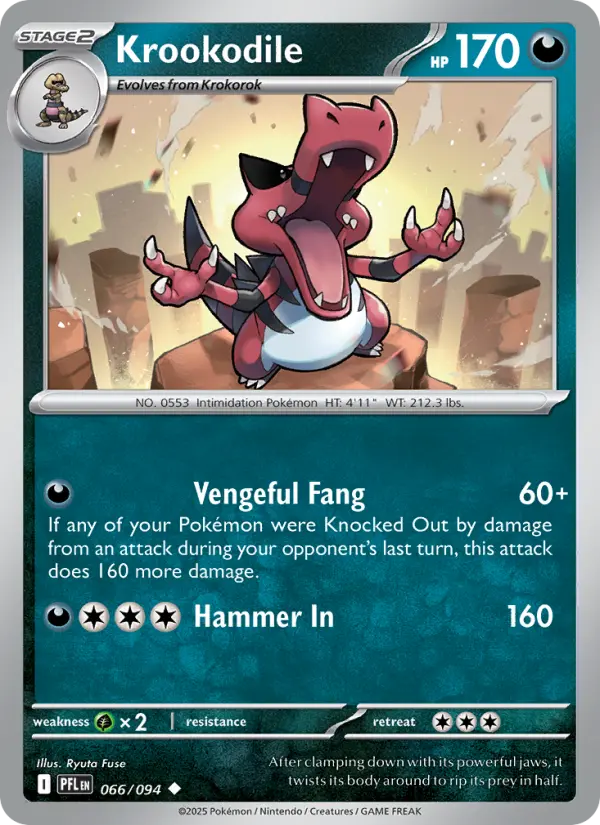 Krookodile, Pokémon card