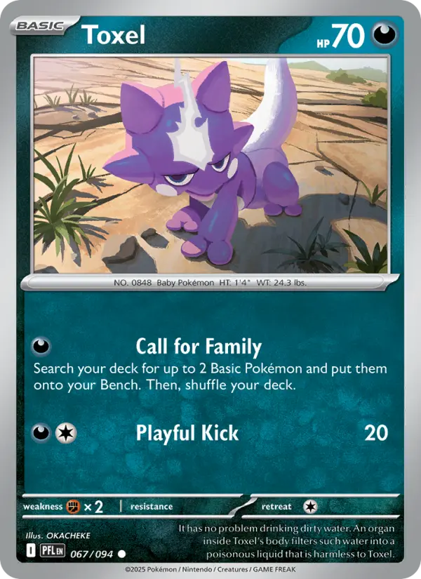 Toxel, Pokémon card
