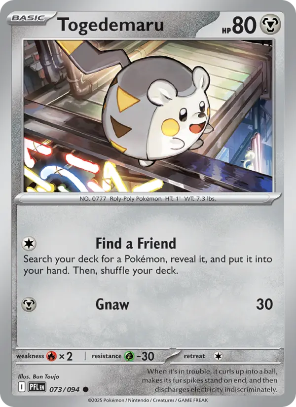 Togedemaru, Pokémon card
