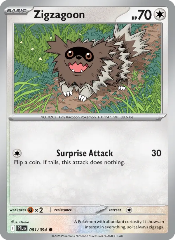 Zigzagoon, Pokémon card