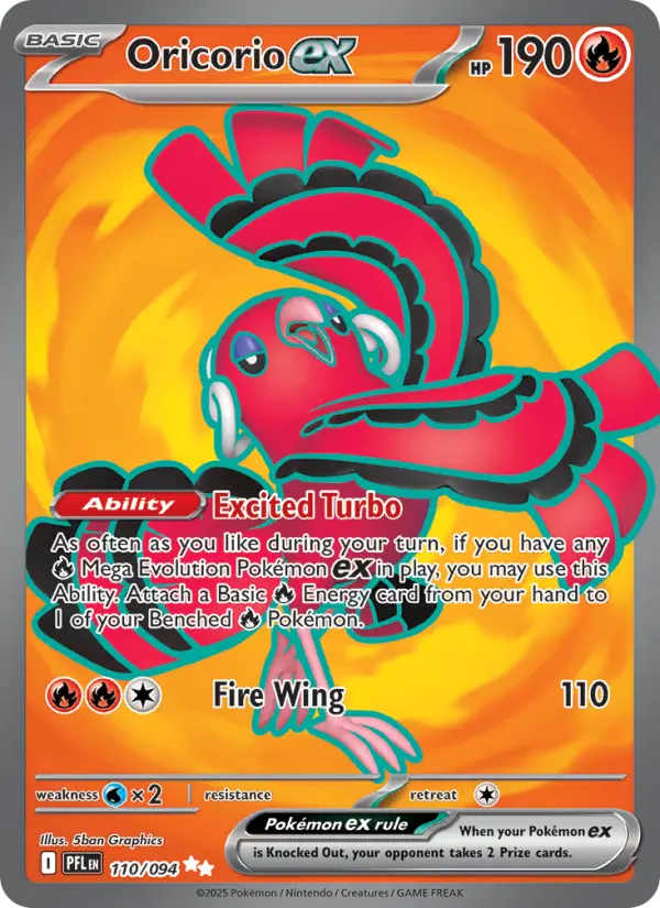 Oricorio ex, Pokémon card