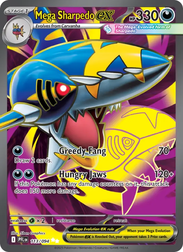 Mega Sharpedo ex, Pokémon card