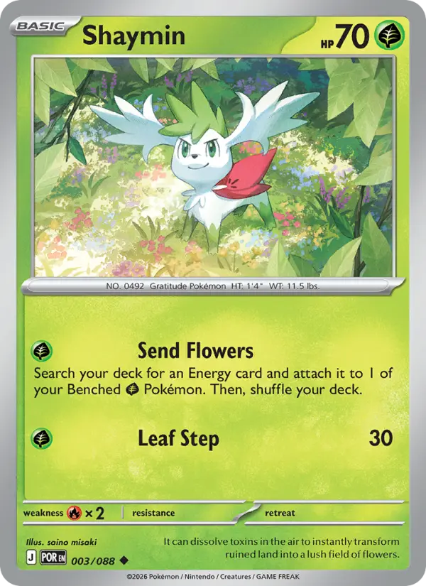 Shaymin, Pokémon card
