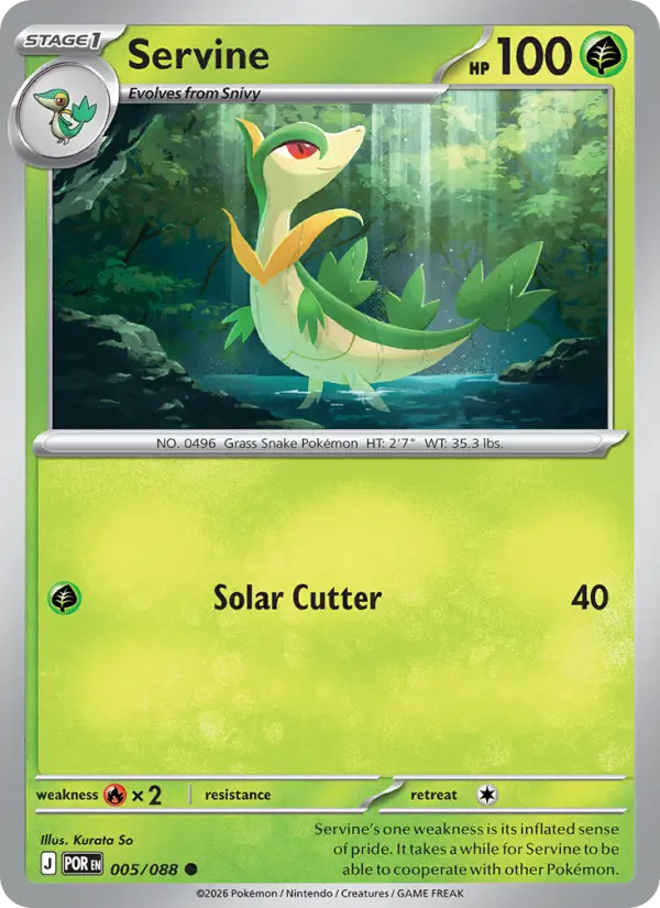 Servine, Pokémon card