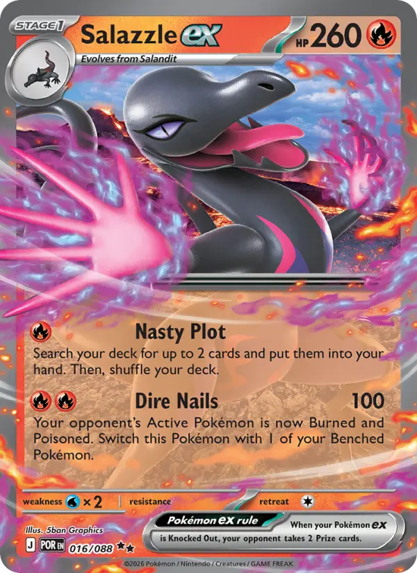 Salazzle ex, Pokémon card