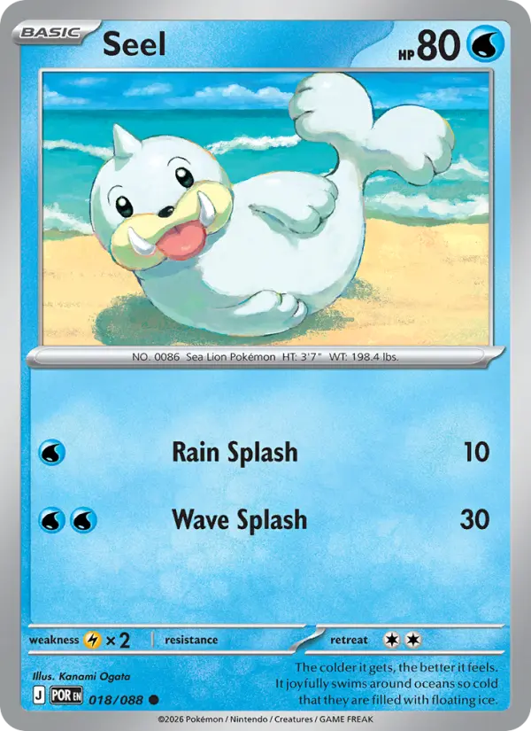 Seel, Pokémon card