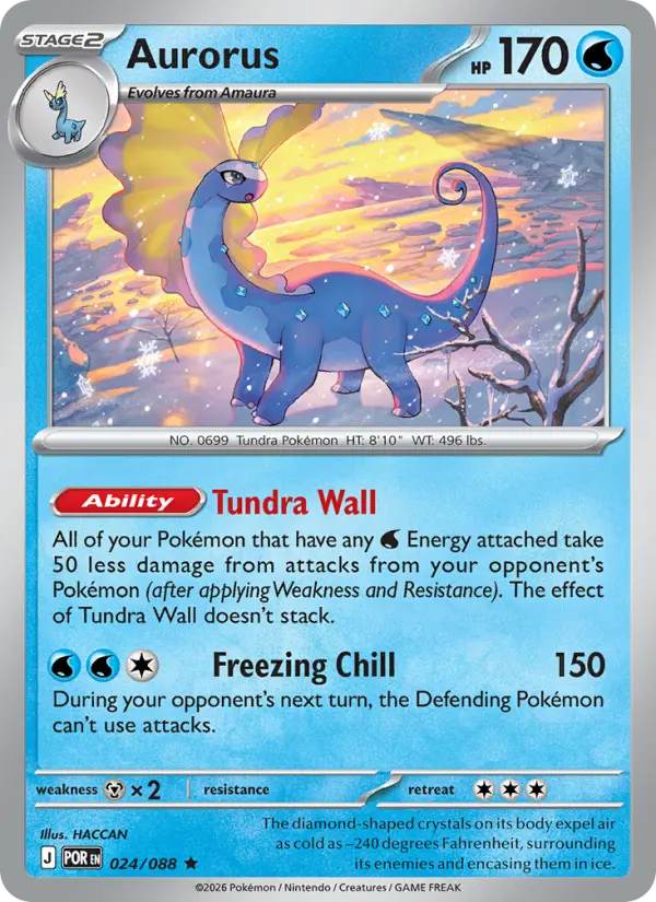 Aurorus, Pokémon card