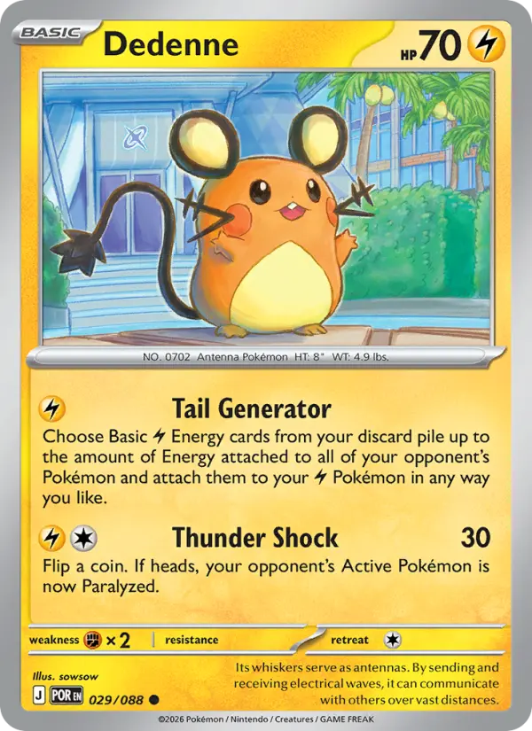 Dedenne, Pokémon card