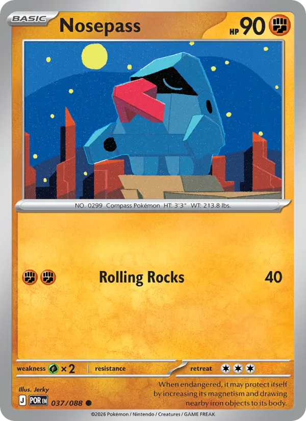 Nosepass, Pokémon card