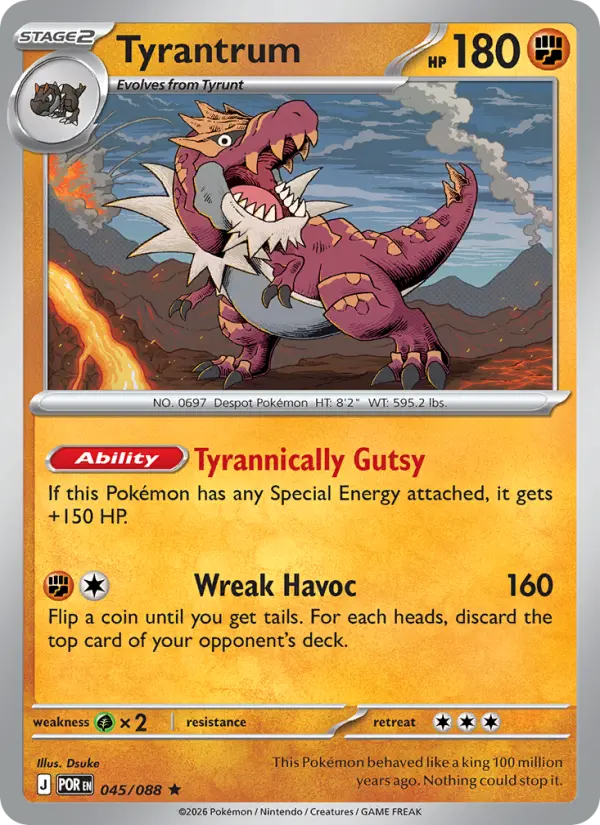 Tyrantrum, Pokémon card