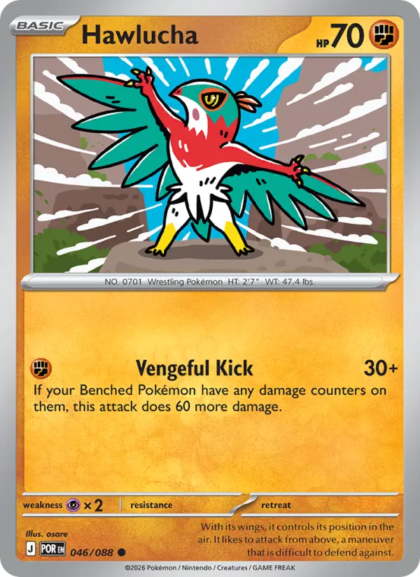 Hawlucha, Pokémon card