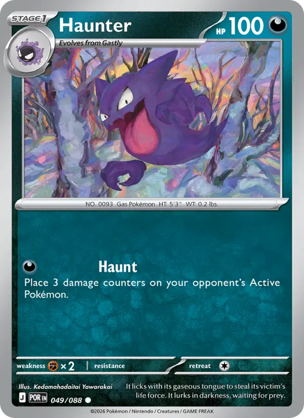 Haunter, Pokémon card