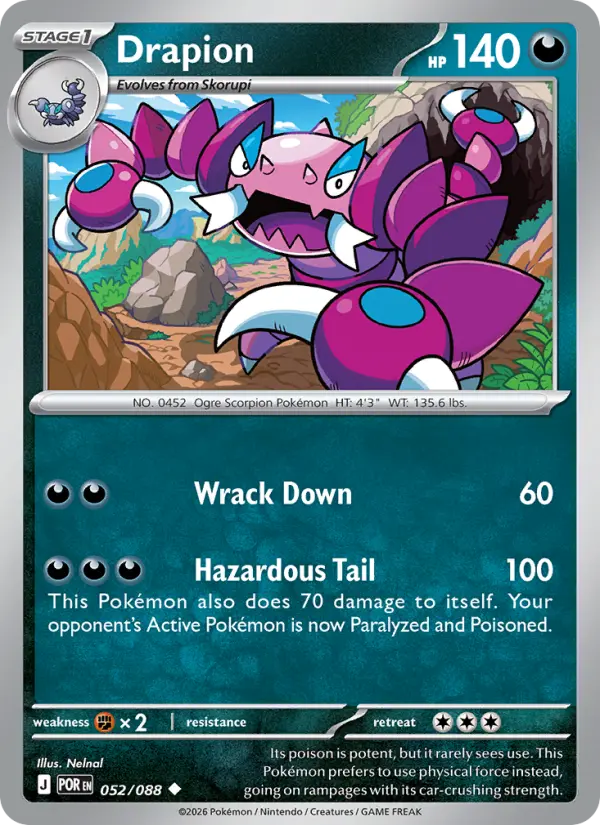 Drapion, Pokémon card
