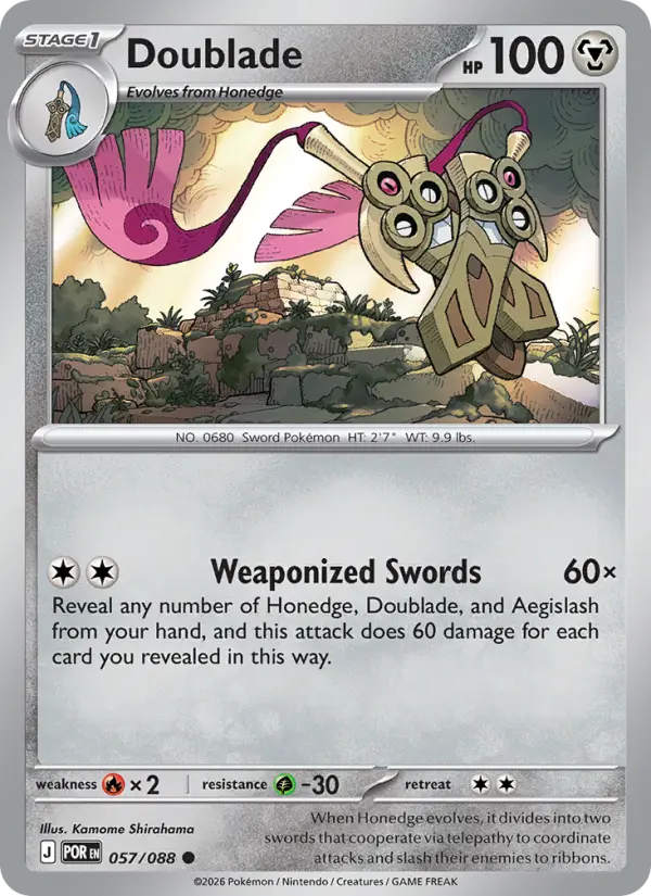 Doublade, Pokémon card