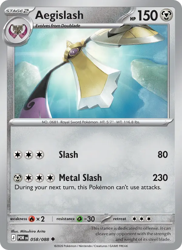 Aegislash, Pokémon card