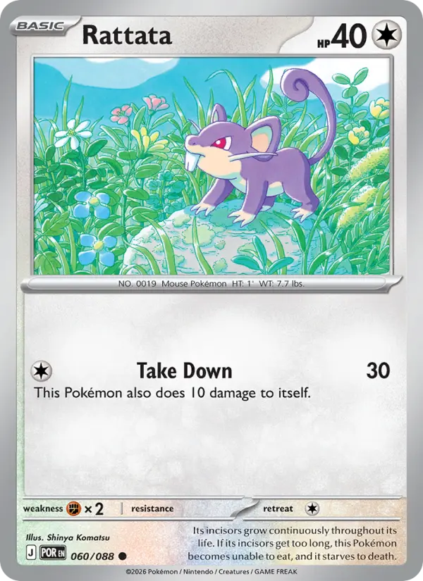 Rattata, Pokémon card